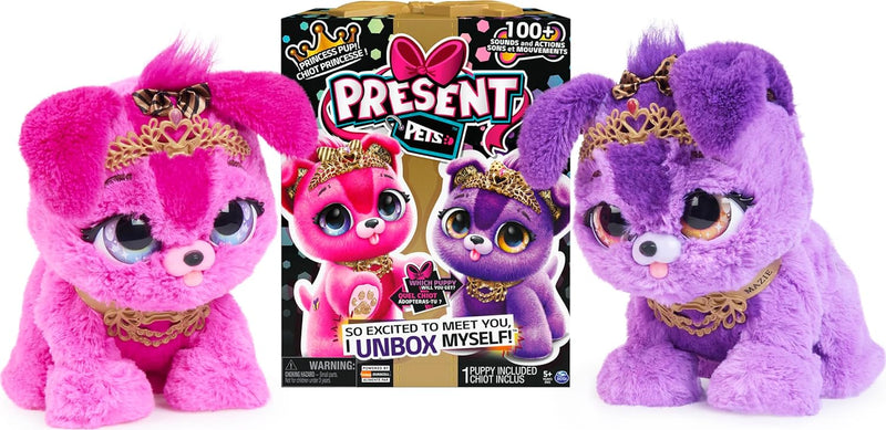 Present Pets, Princess Puppy Interaktives Plüschtier mit über 100 Geräuschen und Aktionen (Stil kann