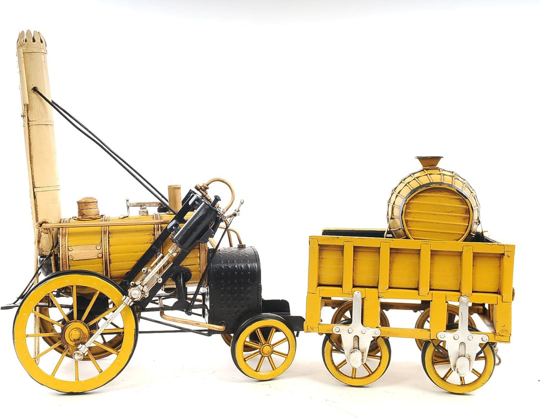 1829 Yellow Stephenson Rocket Steam Locomotive