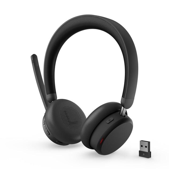 Lenovo 6550 - Headset - On-Ear - Bluetooth - kabellos - aktive Rauschunterdrückung - Schwarz - Zerti
