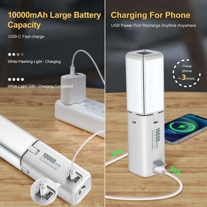 KLARUS CL2 Multifunktional Campinglampe, 10400 mAh wiederaufladbare Deform Camping Licht, 750 Lumen