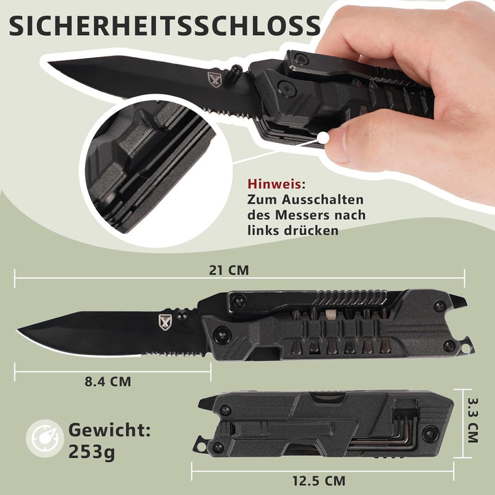Geschenke Valentinstag für Männer Multitool Taschenmesser für Männer 21 in 1, Jahrestag Geburtstagsg