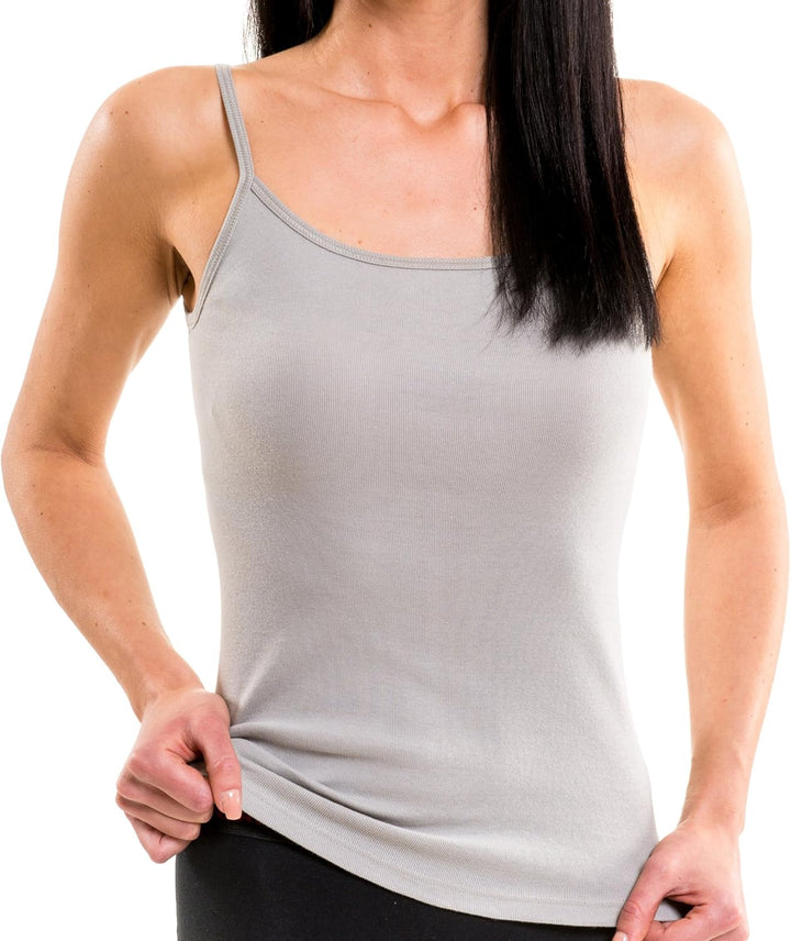 HERMKO 1560 3er Pack Damen Träger Top aus 100% Bio-Baumwolle S Mix W/M/G, S Mix W/M/G