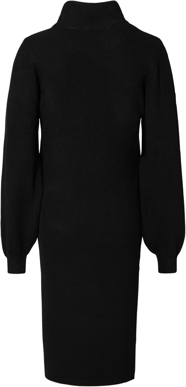 Noppies Damen Mico Knit Dress Ls Kleid S Black - P090, S Black - P090