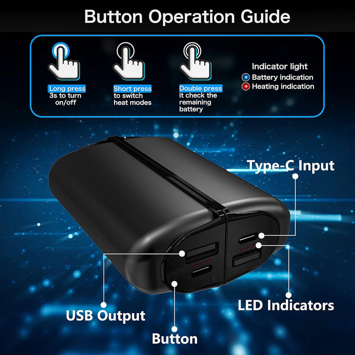 Handwärmer, tragbarer USB elektrischer Handwärmer Wiederaufladbare Power Bank, Heizung Perfekt für O