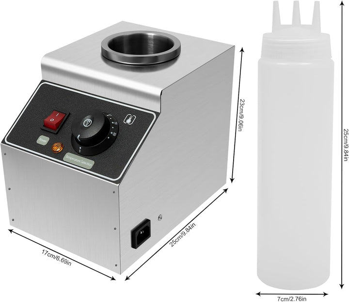 Sossenwärmer Saucenwärmer 650ML Saucenspender Saucen für Käse Schokolade elektrische Wärmespeicherma