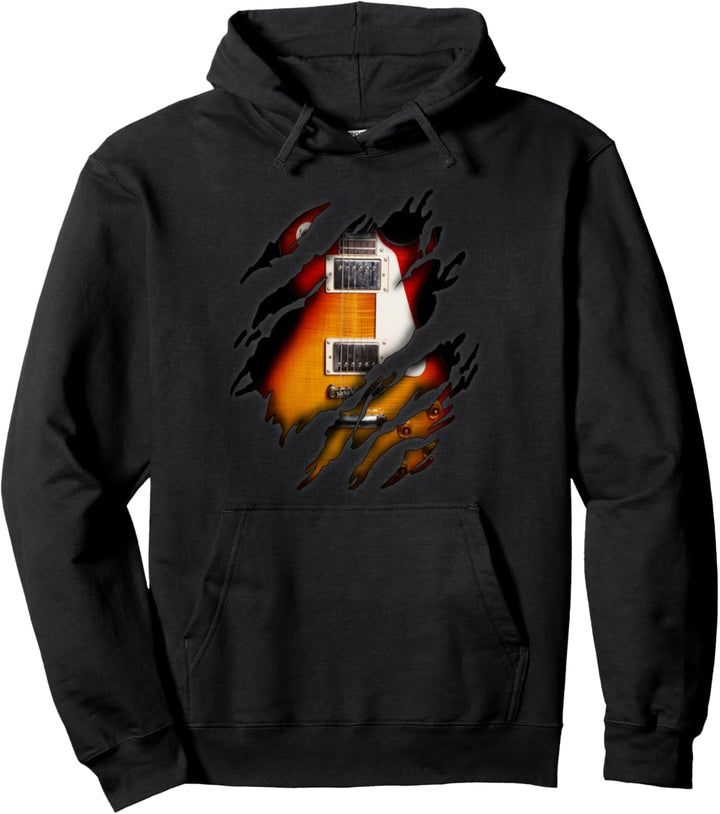 E-Gitarre in mir Design, Gitarre Pullover Hoodie