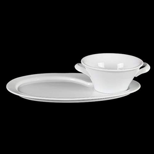 Holst Porzellan ACC 05 FA2 Suppen-Set "Vario" 0,35 l mit MP 160, weiss, 27.5 x 17.5 x 7 cm, Serviers
