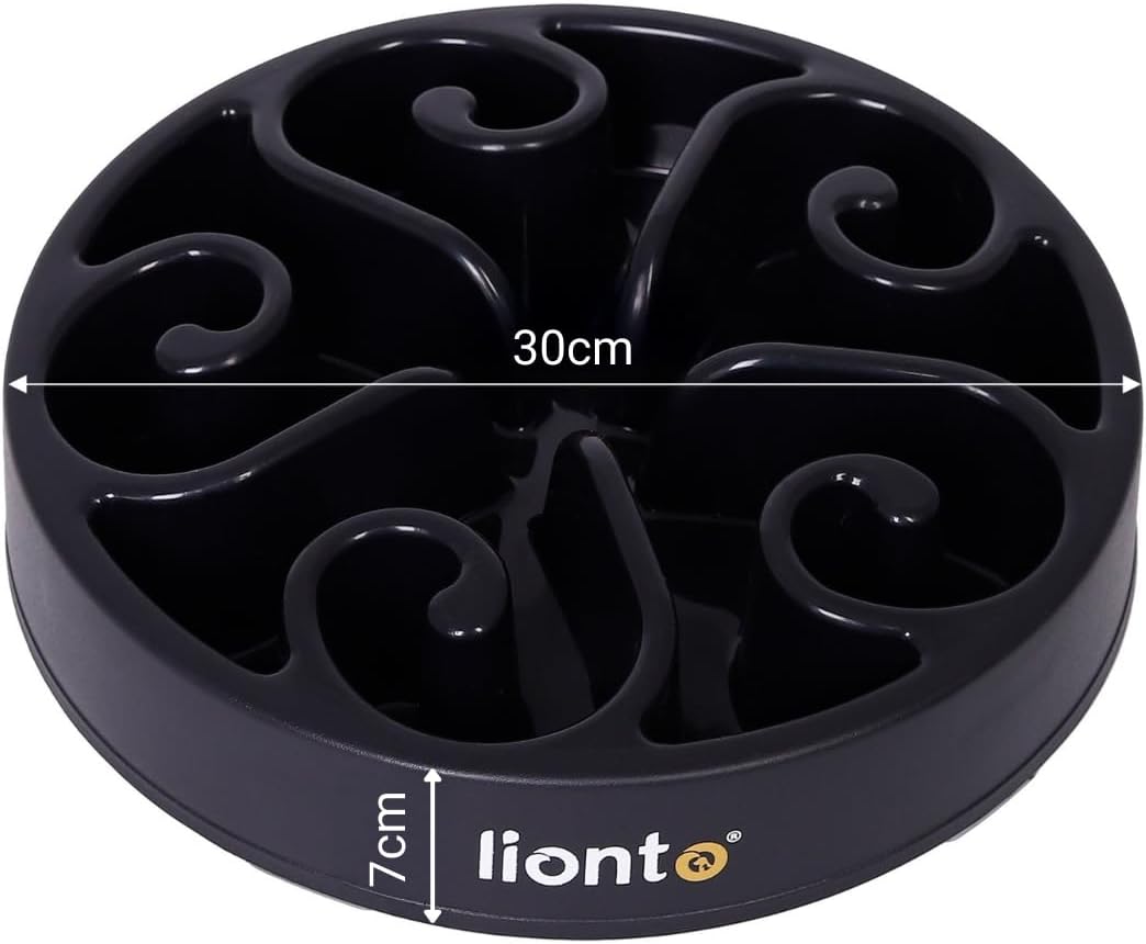 lionto Anti Schling Napf für Hunde &amp; Katzen, Ø 30 cm, Höhe 7 cm, Fassungsvermögen von bis zu 1500 g,