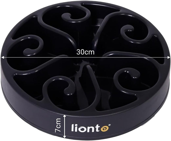 lionto Anti Schling Napf für Hunde &amp; Katzen, Ø 30 cm, Höhe 7 cm, Fassungsvermögen von bis zu 1500 g,