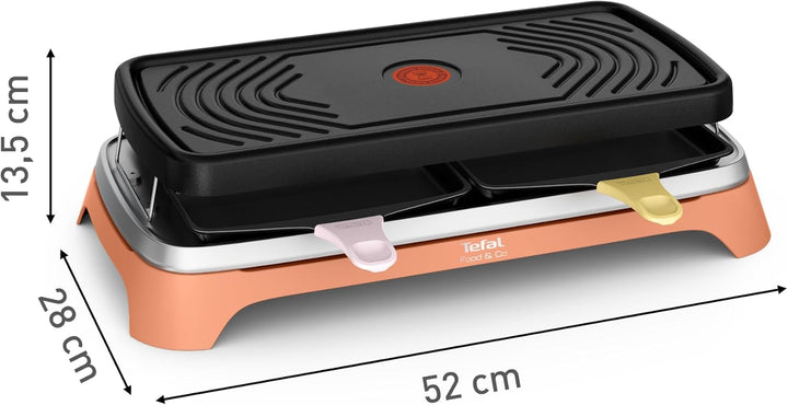 Tefal Food & Co RE650J10 Multifunktions-Raclette für drinnen und draussen, vielseitiges Kochen, Tapa