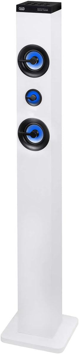 Trevi, XT 101 BT Soundtower, Lautsprecher-Turm mit Bluetooth, MP3, USB, SD, Aux-In Bianco