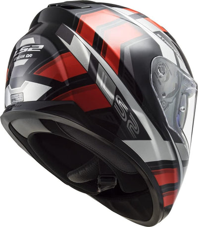 LS2 FF320 Stream Evo Loop Helm (Black/Red,XL (61/62)) XL LOOP schwarz rot, XL LOOP schwarz rot