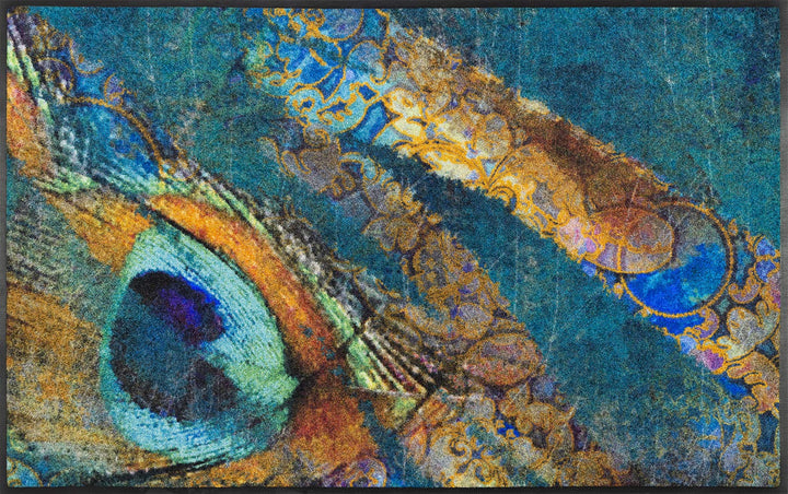 wash+dry Exotic Pavo Fussmatte, Polyamid, Mehrfarbig, 75x120cm, 75x120cm