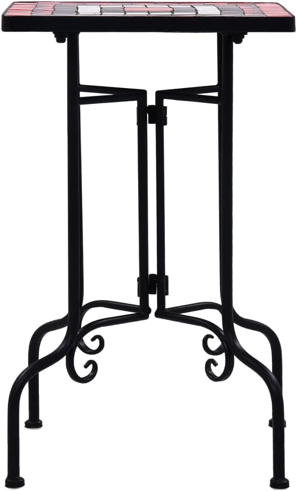 puraday Mosaik-Beistelltisch Pflanztisch Gartentisch Klein Blumentisch Beistelltisch Metall Gartenti