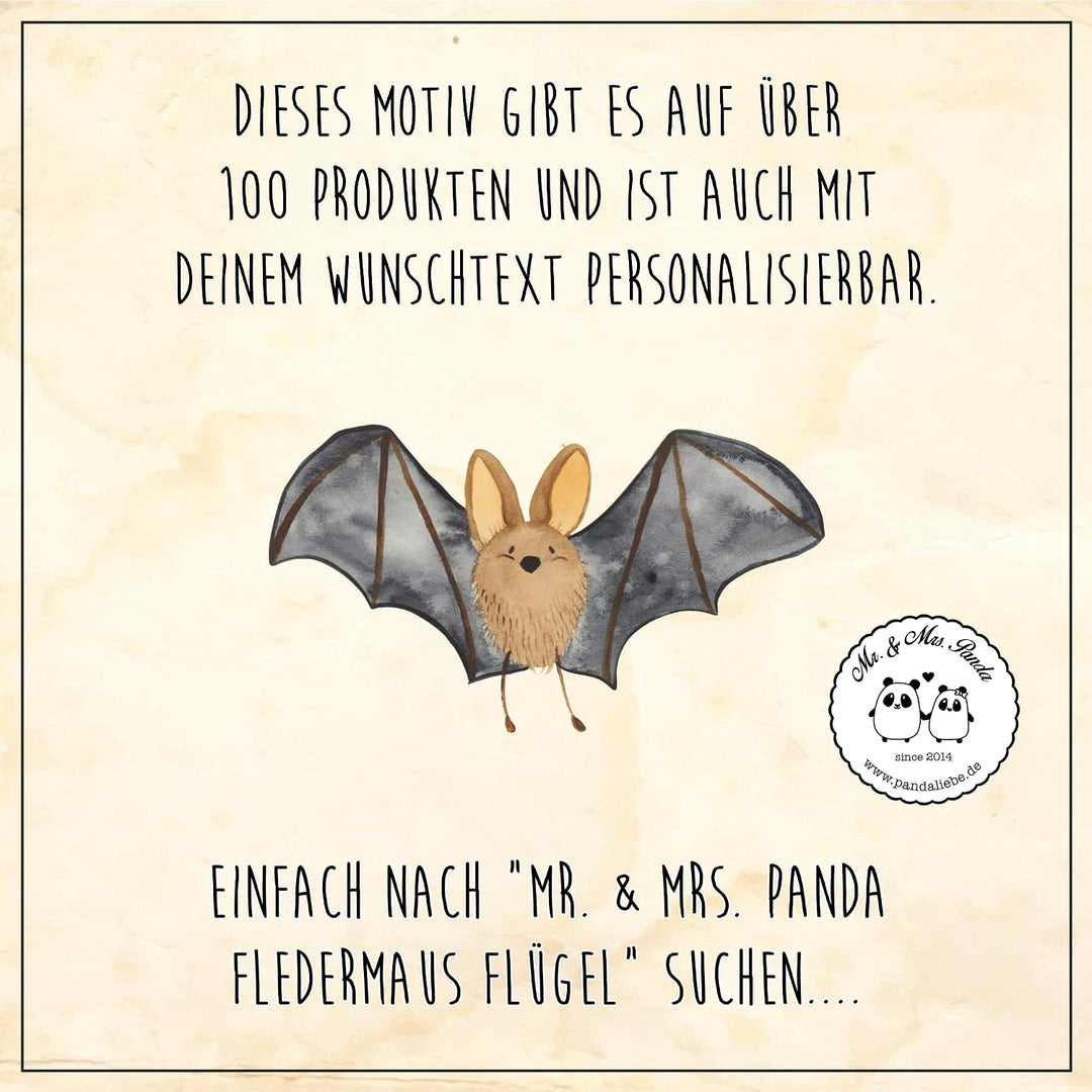 Mr. &amp; Mrs. Panda Blechdose rund Fledermaus Flügel - Geschenk, Aufbewahrungsbox, lustige Sprüche, Tie