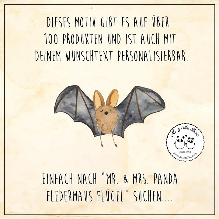 Mr. &amp; Mrs. Panda Blechdose rund Fledermaus Flügel - Geschenk, Aufbewahrungsbox, lustige Sprüche, Tie