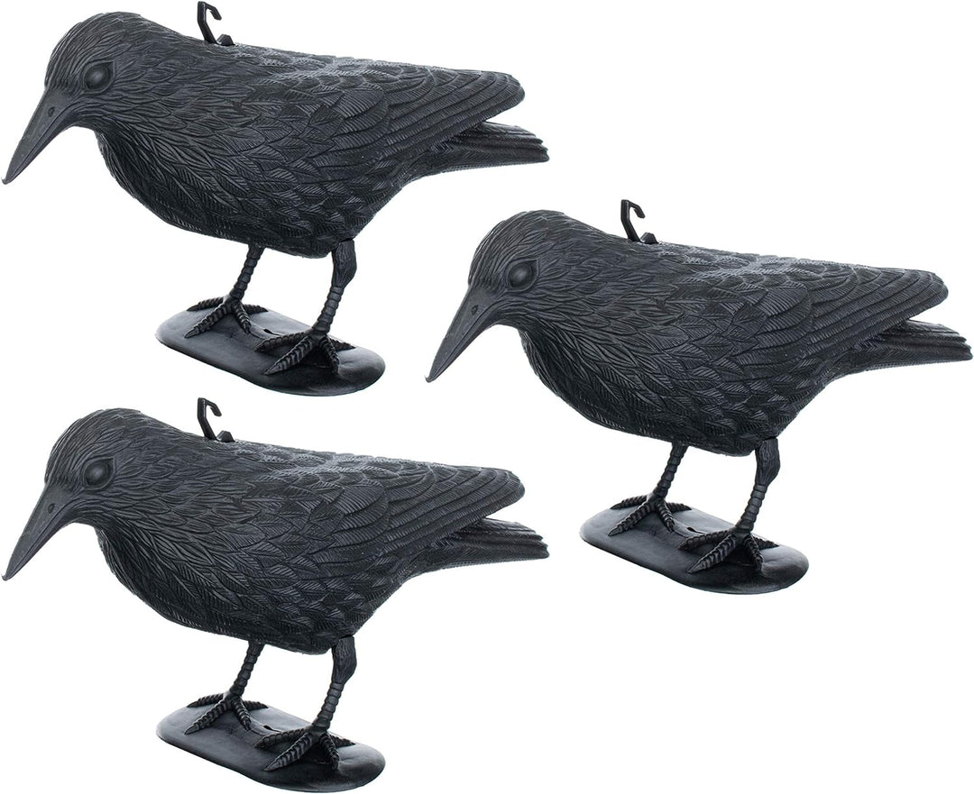 Brandsseller Schwarzer Rabe aus Kunststoff 36 x 20 cm Taubenabwehr Vogelschreck gegen kleine Vögel u