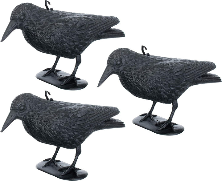 Brandsseller Schwarzer Rabe aus Kunststoff 36 x 20 cm Taubenabwehr Vogelschreck gegen kleine Vögel u