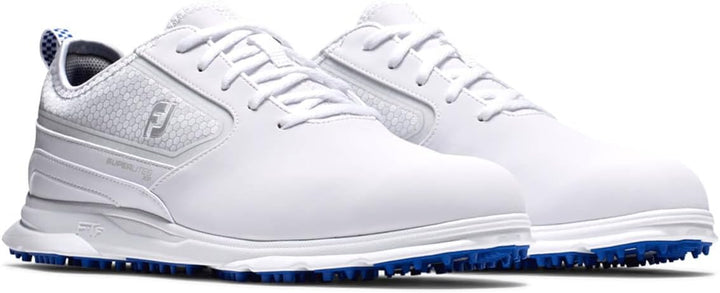 FootJoy Herren Superlites XpGolfschuh 41 EU Weit Weiss Grau, 41 EU Weit Weiss Grau