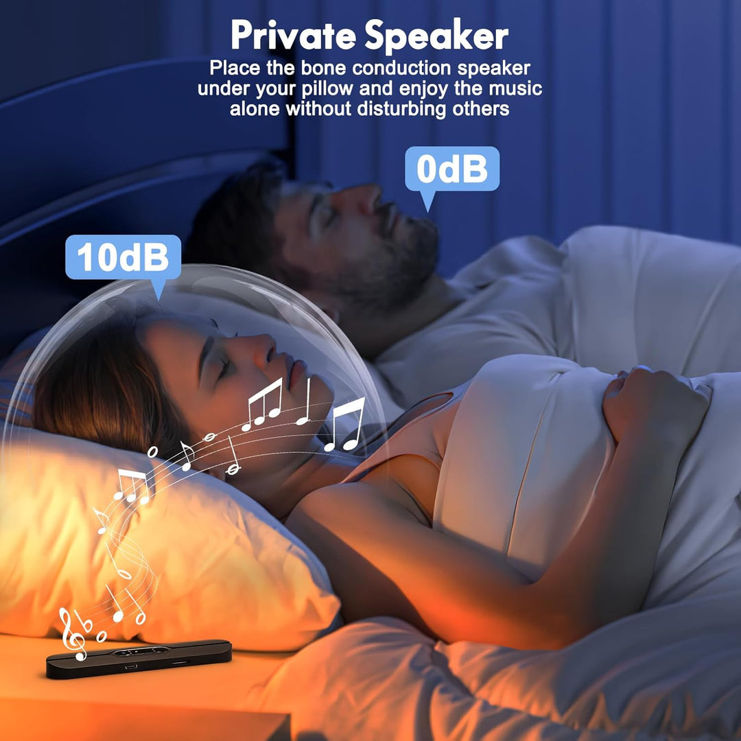 Bluetooth-Knochenschalllautsprecher, Tragbarer Schlaf Knochen Leitung Lautsprecher mit Stereo Bass,
