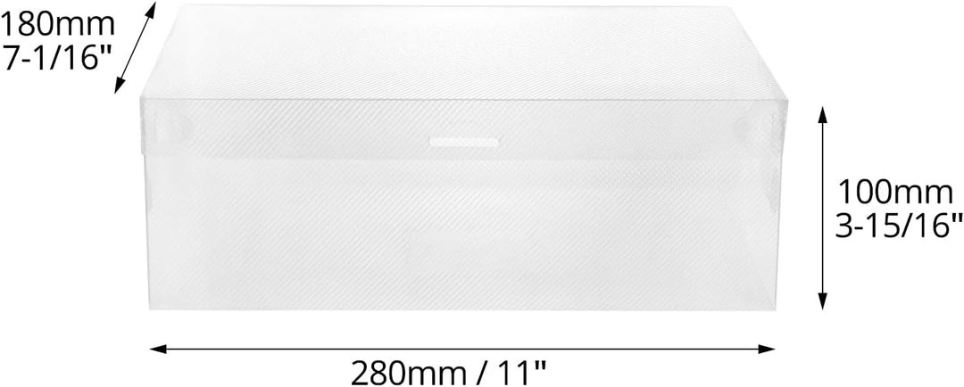 QWORK® 20 Stück Schuhboxen Plastik Aufbewahrungsbox, Faltbar Transparent Schuhe Box, Schuh-Aufbewahr