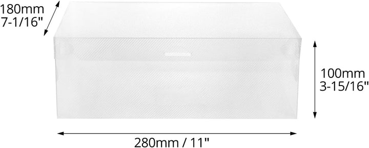 QWORK® 20 Stück Schuhboxen Plastik Aufbewahrungsbox, Faltbar Transparent Schuhe Box, Schuh-Aufbewahr