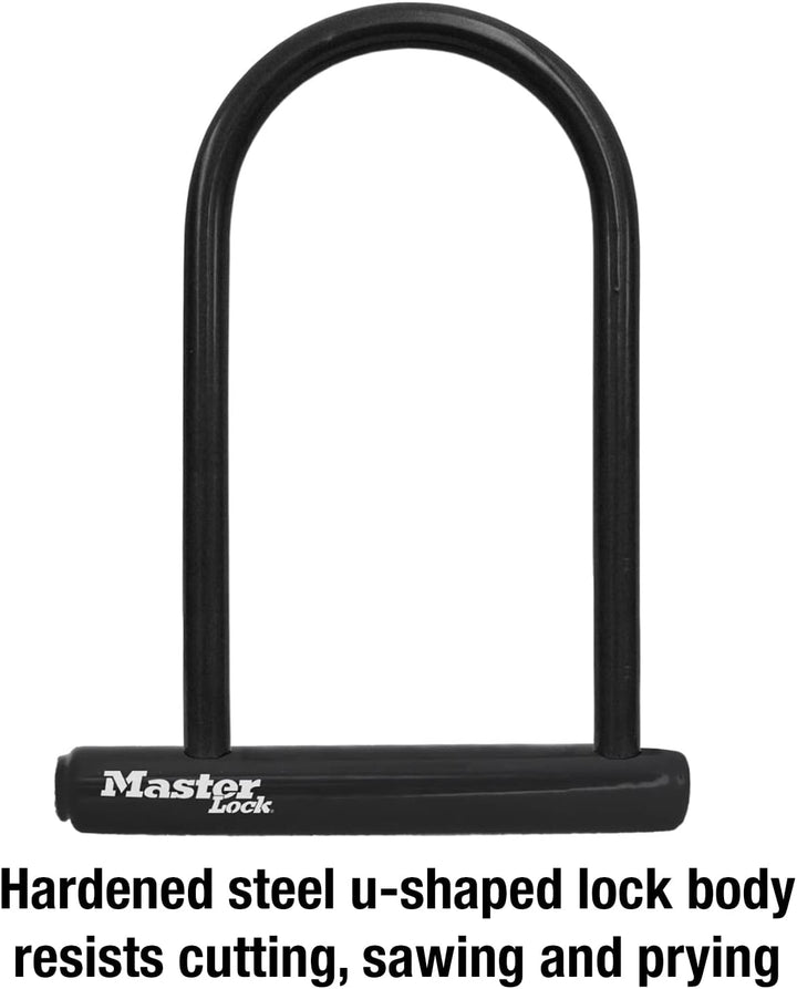 Master Lock 8320D Bügelschloss mit Schlüssel, 19,8 x 20,3 cm Master Lock 7-1/4 inch U-lock Schloss,