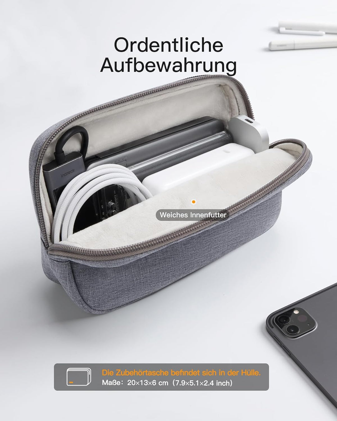Inateck 360° Schutz Laptoptasche Hülle, Kompatibel mit 13 Zoll MacBook Air M5 2026 M4 2025, M1/M2/M3