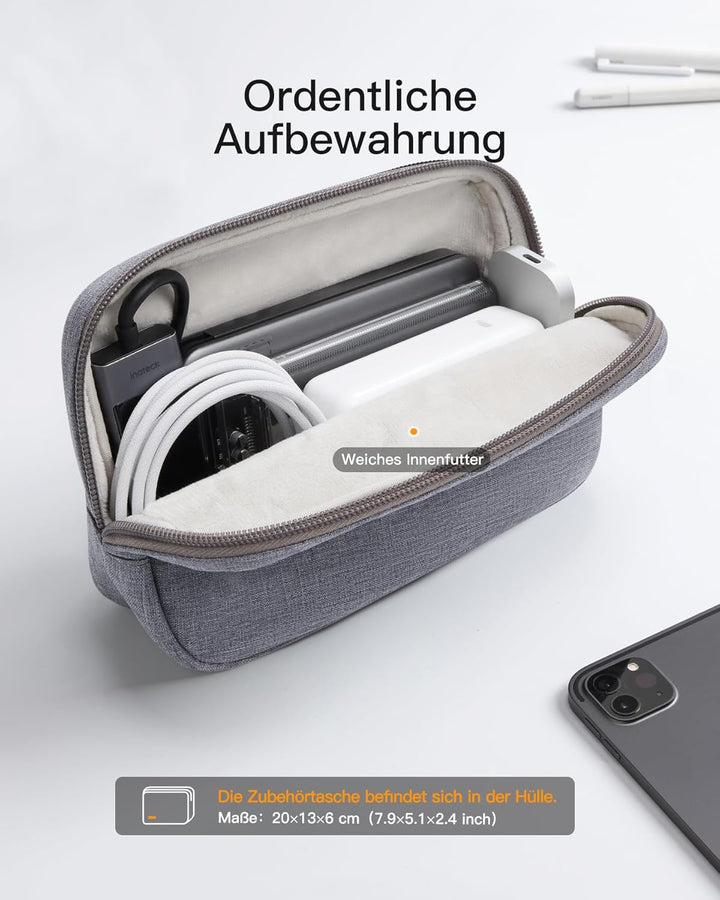 Inateck 360° Schutz Laptoptasche, Kompatibel mit 14 Zoll MacBook M1/M2/M3/M4/M5 Pro/Max 2021-2026, L
