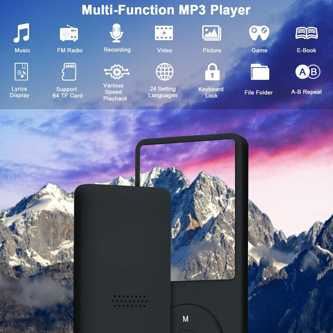 COVVY 8GB Tragbare MP3 Musik Player, Support bis zu 64GB SD Speicherkarte, Lossless Sound HiFi MP3 P