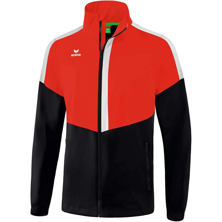 Erima Unisex Kinder Squad Allwetter Jacke 128 Rot/Schwarz/Weiss, 128 Rot/Schwarz/Weiss