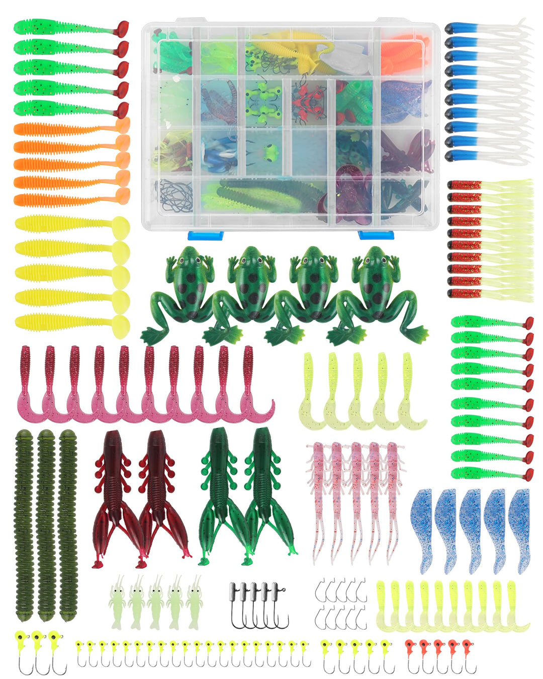 Fischköder Kunstköder Set, Angelköder Meer Wobbler Gummifisch Minnow Crankbait Barsch Forelle Hecht