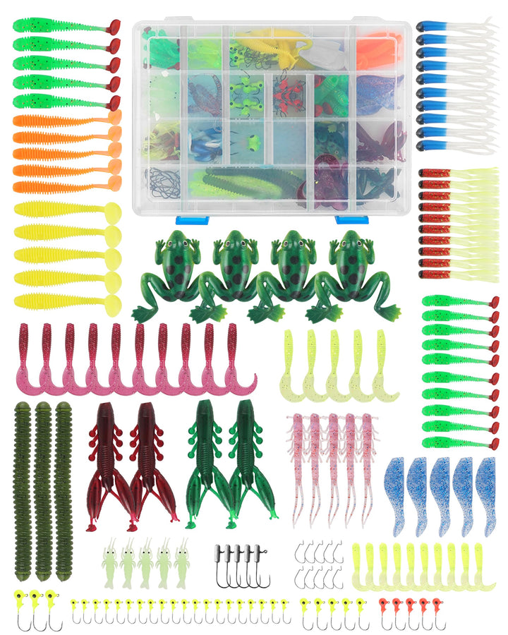 Fischköder Kunstköder Set, Angelköder Meer Wobbler Gummifisch Minnow Crankbait Barsch Forelle Hecht