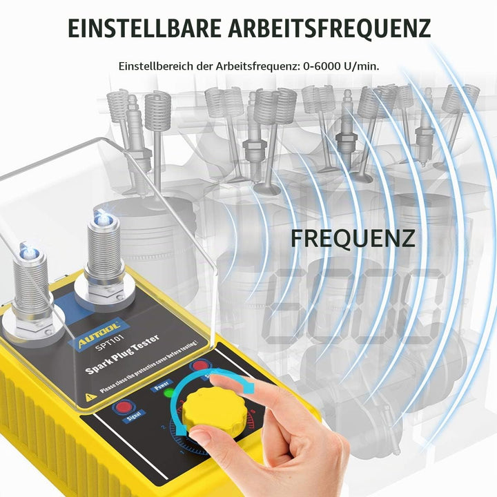 AUTOOL SPT101 Auto Zündkerzen Tester, Kfz Motor Zündkerzenprüfgerät mit Schutzhülle Zündkerze 0 bis