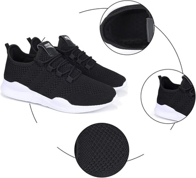 BUBUDENG Damen Schuhe Turnschuhe Sportschuhe Atmungsaktiv Laufschuhe Strassenlaufschuhe Sneaker Walk