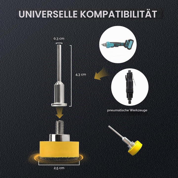 Senmai Tools 25mm Schleifpapier Klett Nasse Trockene 1 Zoll Schleifpads Körnung 80-3000/5000/10000,