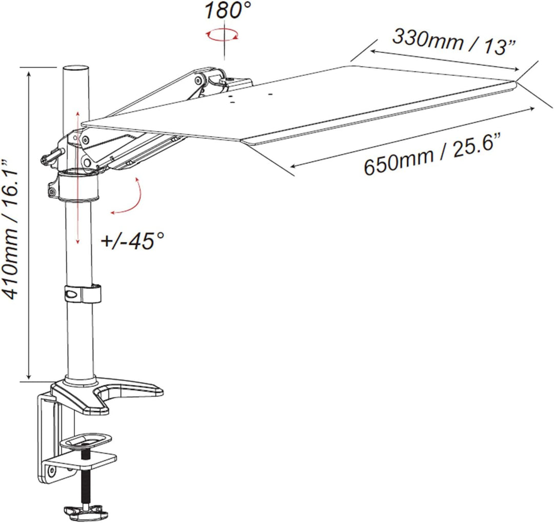 HFTEK - FY14WS - Workstation Desktop Laptop Halter Tischhalterung, Fy14ws