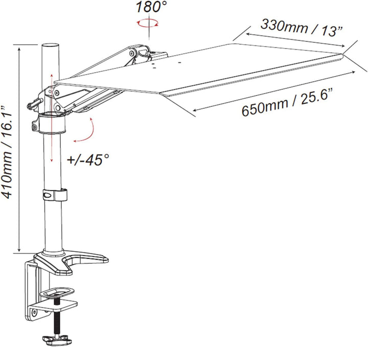 HFTEK - FY14WS - Workstation Desktop Laptop Halter Tischhalterung, Fy14ws