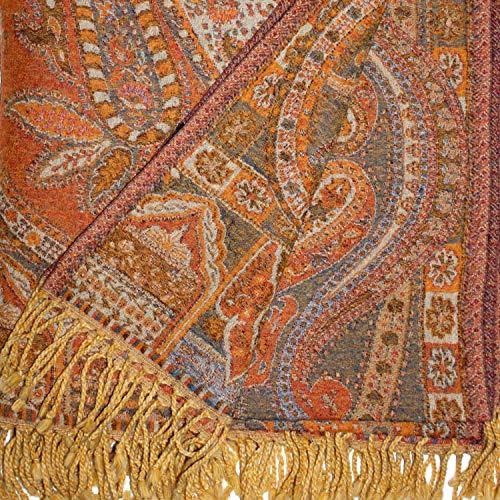 Lorenzo Cana Luxus Wolldecke Jacquard gewebt aus feinster Wolle vom Merino - Lamm Paisley Wohndecke