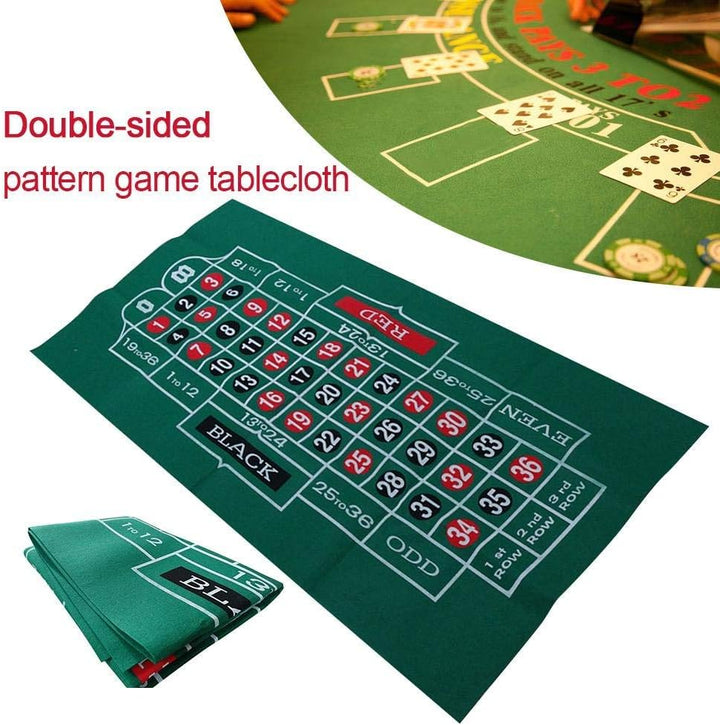 LuukUP Roulette Tischdecke-wasserdichter Tisch mit Blackjack- und Roulette-doppelseitige Muster Spie