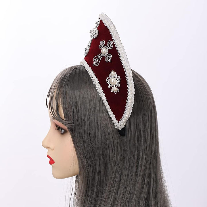 GRACEART Anne Boleyn Kunstperle Halskette Stil: 6 (Dunkelrot), Stil: 6 (Dunkelrot)