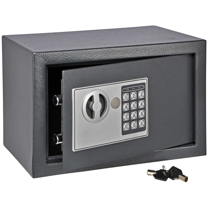 Haushalt International Safe mit Elektronik Zahlenschloss und Schlüssel Tresor schwarz 31 x 20 x 20 c