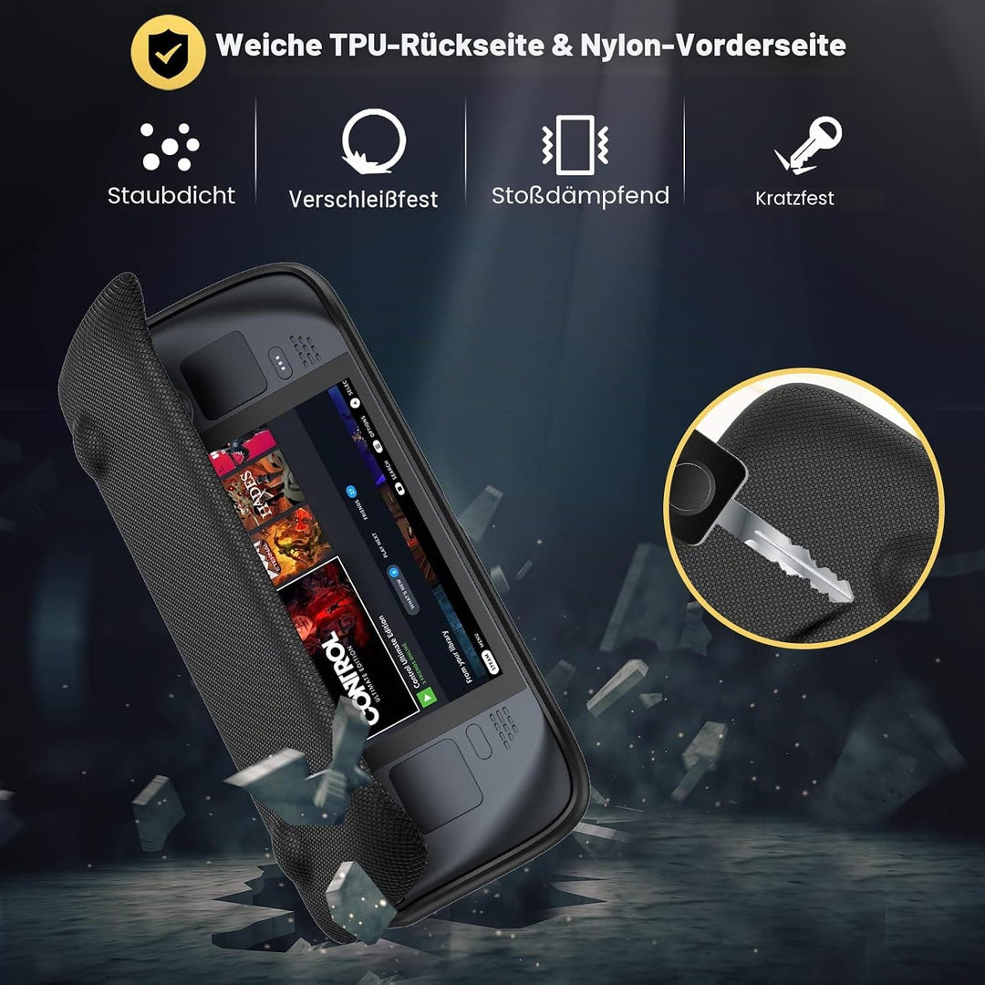 ProCase Hülle für Steam Deck, Flip Cover Kompatibel mit 7 Zoll Valve Steam Deck Case Schutzhülle Mag