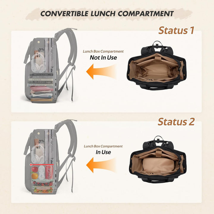 GOLF SUPAGS 25L Baby Wickelrucksack mit Tragbarer Wickelauflage und Kinderwagengurte, Lsoliertes Lun