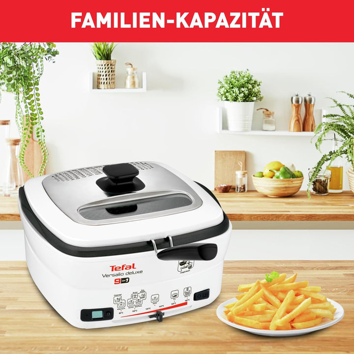 Tefal FR4950 Multi-Funktions-Fritteuse Versalio Deluxe 9-In-1 | Kapazität 1,3 Kg | Inkl. Pfannenwend