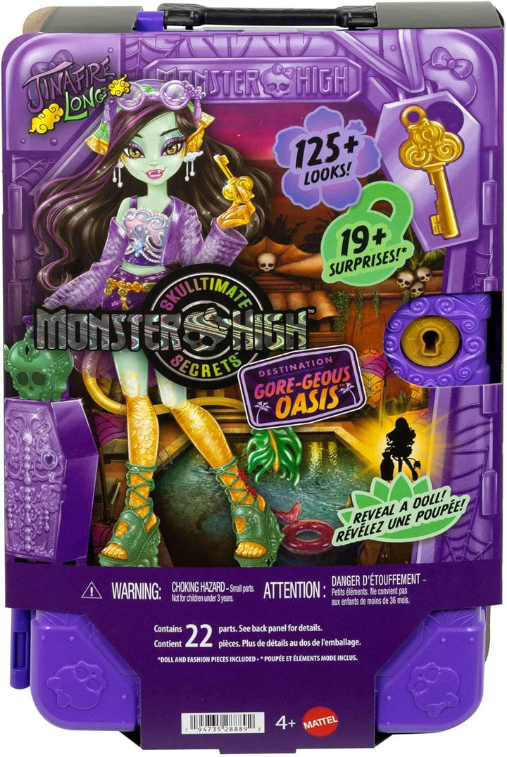 Monster High Skulltimate Secrets Jinafire Long Puppe und Zubehörset, Destination: Gore-geous Oasis m