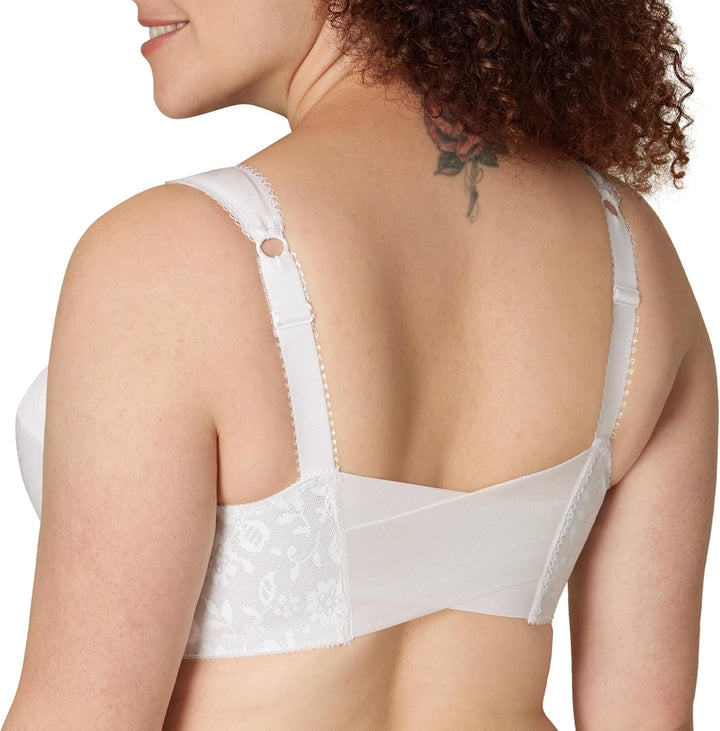 Playtex Damen Front Close with Flex Back Bra 4695 (1er Pack) 100E Weiss, 100E Weiss