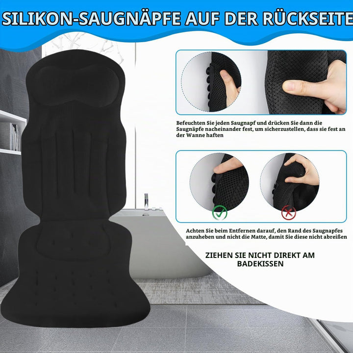 Ganzkörper Badewannenkissen für die Badewanne, Verdicktes Badewannenmatte mit Kopfstütze unterstützt