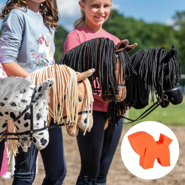 RL24 HKM - Hobby Horse Stern inkl MagicBrush | Steckenpferd mit Trense | Spielpferd aus Plüsch mit H