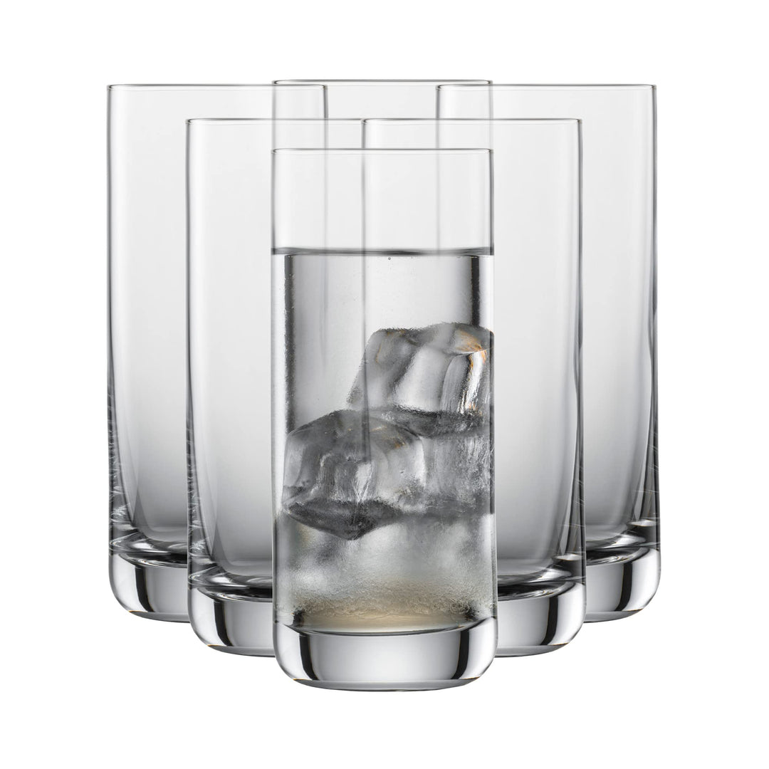 SCHOTT ZWIESEL Longdrinkglas Convention (6er-Set), geradlinige Trinkgläser für Longdrinks, spülmasch